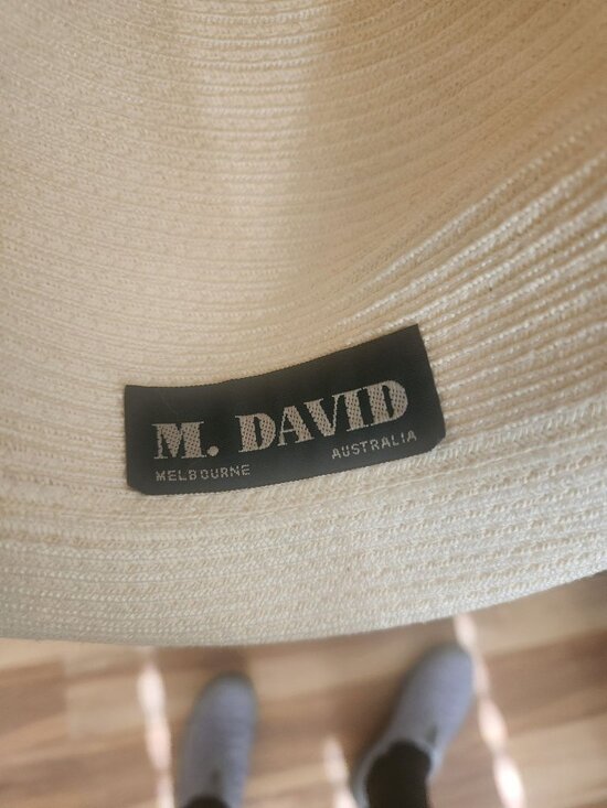 Wide-Brimmed M. David Straw Sun Hat With Elegant Design - Melbourne Australia